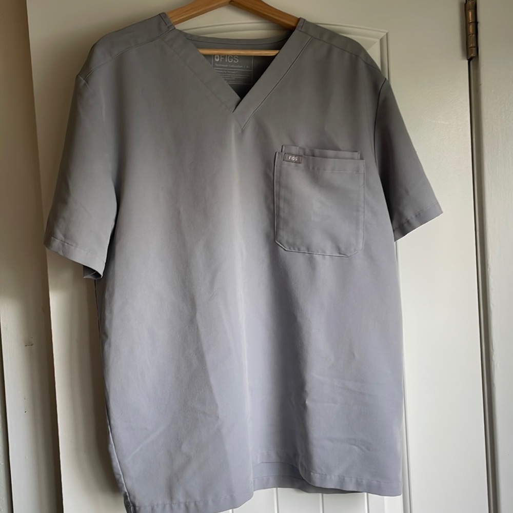 Figs Bone Scrub Top XL